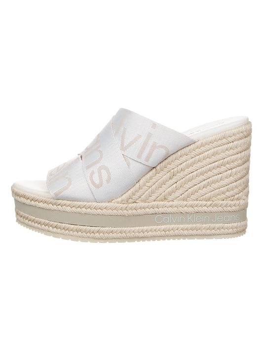 Calvin Klein Wedge Mules White Women