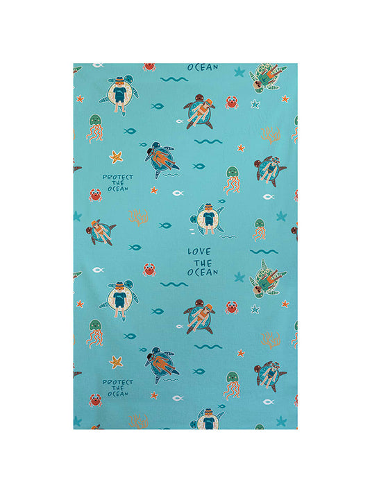 Playmobil Beach Towel "Love Ocean" Turquoise (L)140 x (B)75 cm Unisex