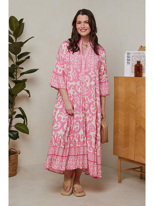Curvy Lady Dress Pink Women