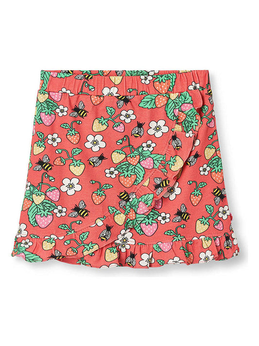 Småfolk Skirt "Erdbeeren" Coral / Multicolour Kids