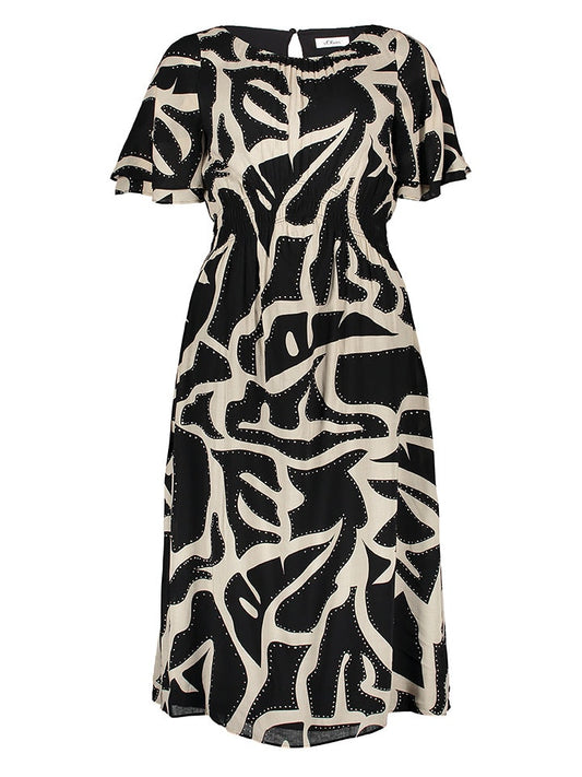 s.Oliver Dress Black / Beige Women