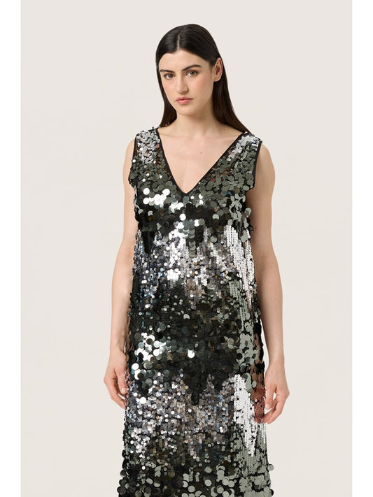 SAINT TROPEZ Dress "Adine" Black / Silver Women
