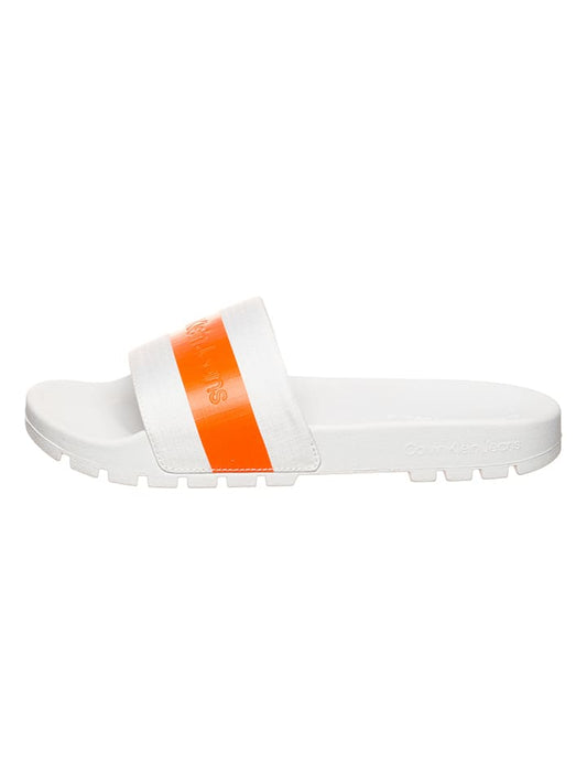 Calvin Klein Mules Orange / White Men