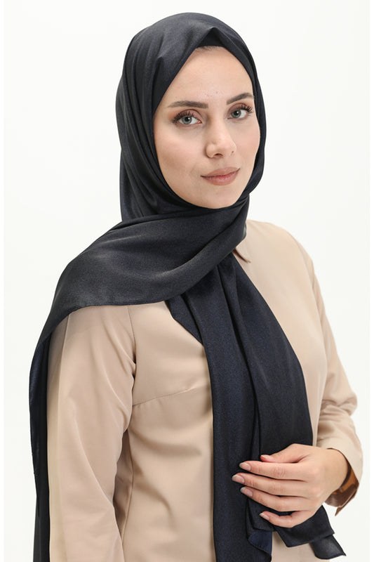 sefamerve Crystal Shawl 1099-17 - Navy Blue Model
