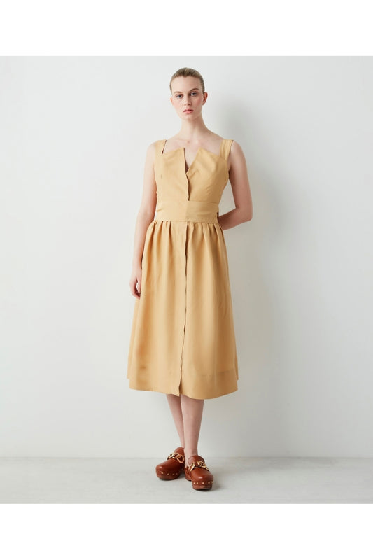 İpekyol Linen Blend Dress Beige Women
