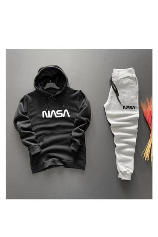 uyguntarz NASA Printed Unisex Tracksuit Set Black Unisex