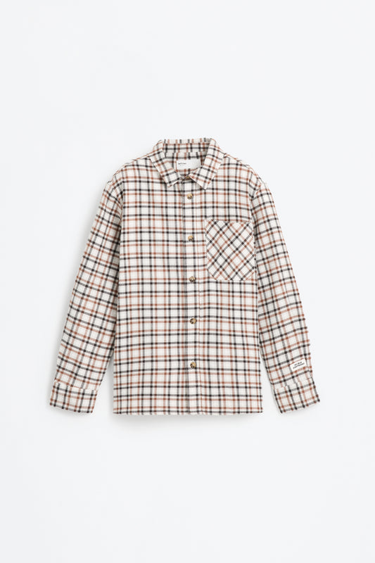 LEFTIES Kids Plaid Flannel Shirt Dark Tile Men
