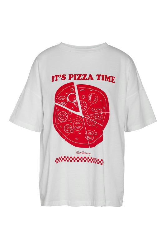 Noisy May NMIDA Dinner T-Shirt - S-S JRS FWD Model Bright White Women
