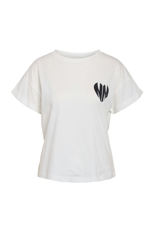 Noisy May T-SHIRT FEM KNIT Cloud Dancer Women