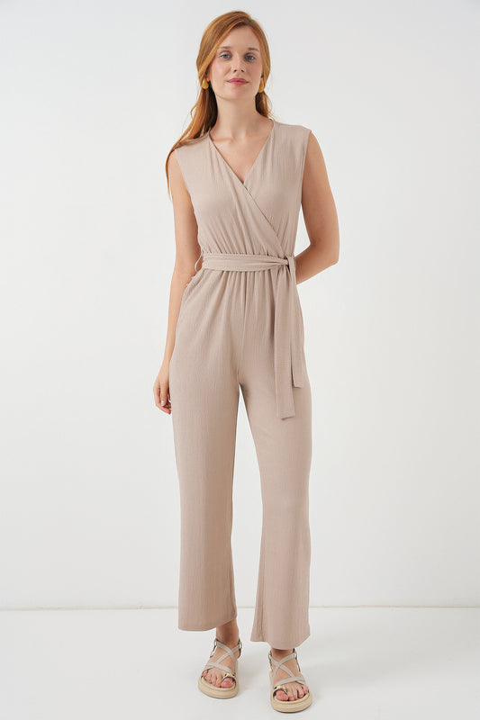 Bigdart Knitted Overalls - Biscuit Women