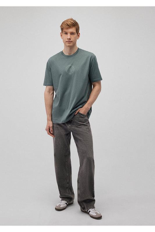 Mavi Green Seal Logo Printed Loose Fit T-shirt Men