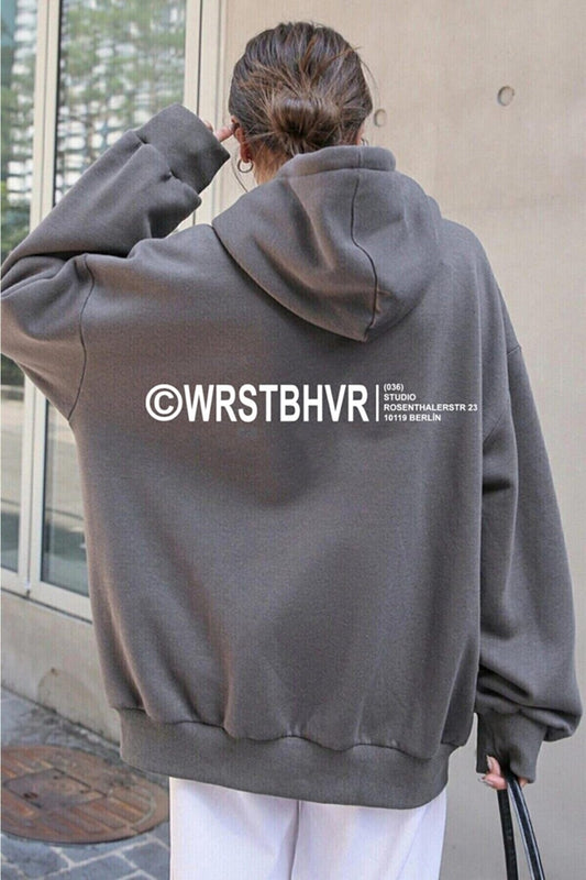 Know Wrstbhvr Design Printed Sweatshirt Smoked Unisex
