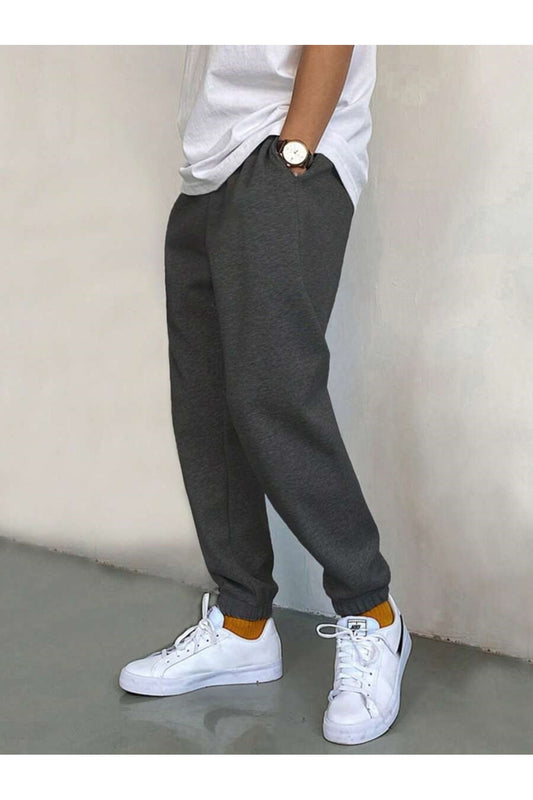 MOONBULL Men's Waist-Tied Sweatpants Smoked Men