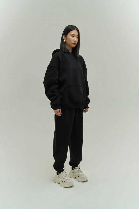MAI STUDIOS CO. Gambol Black Oversize Tracksuit Set Women
