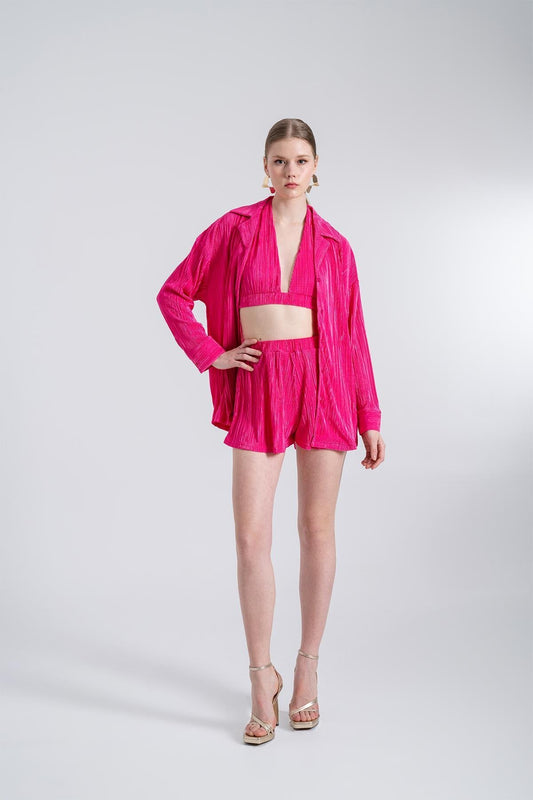 HOLLY LOLLY Pink Comfy Oversize Shirt Women