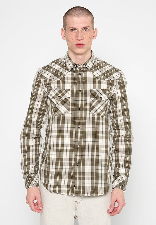 Diesel S-EAST-LONG-CHK-B CAMICIA Olive (ZZO2JM749-C00) Men