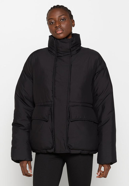 Desigual WOMAN WOVEN PADDED SHORT OVERCOAT Black (ZZO2K1C14-Q00) Women