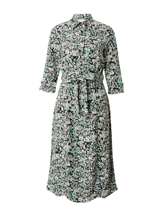 Warehouse Drawn Ditsy Roll Sleeve Shirt Dress (12676604) Women