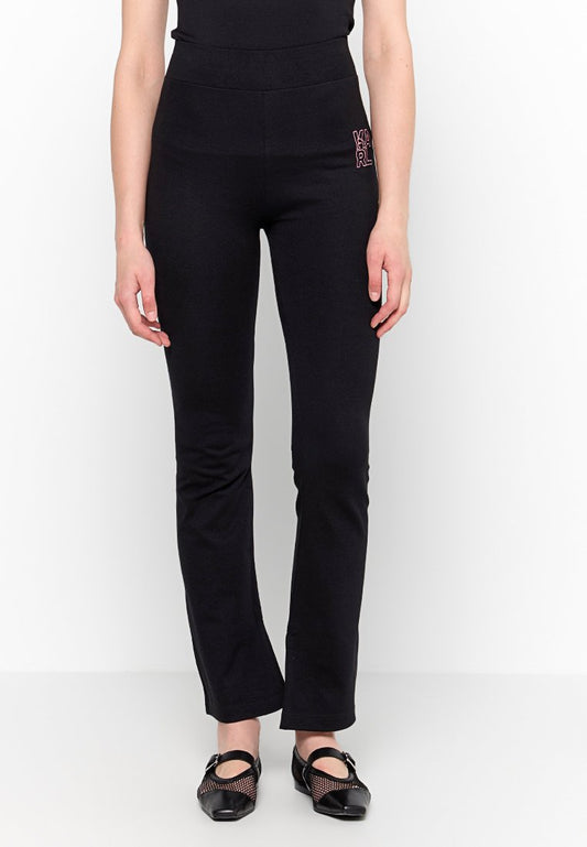 KARL LAGERFELD SOLID KNITTED TROUSERS Black (ZZO2Q1604-Q00) Women