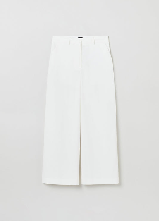 Wide-leg poplin trousers. Women