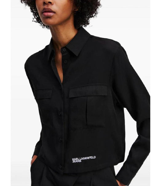 Karl Lagerfeld Jeans Klj Utility Blouse Black (A3W11009999) Women