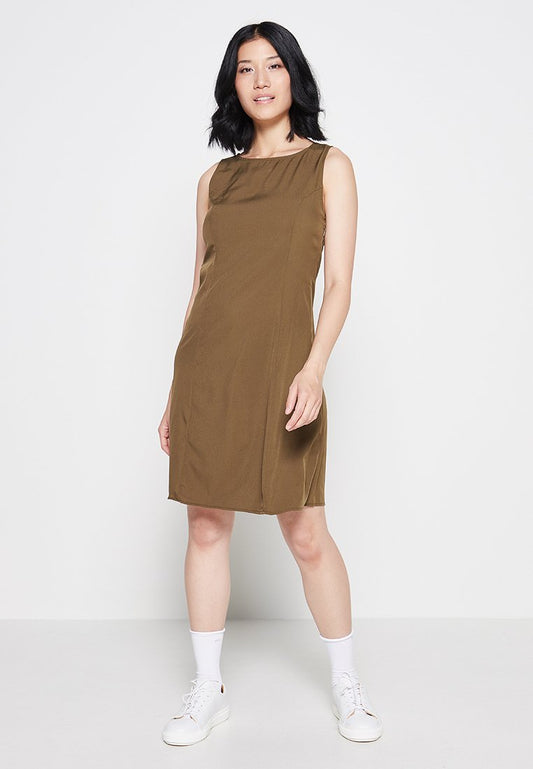 VILA VIANNET S/L A SHAPE DRESS/ZL Khaki (ZZO1K9X18-N00) Women