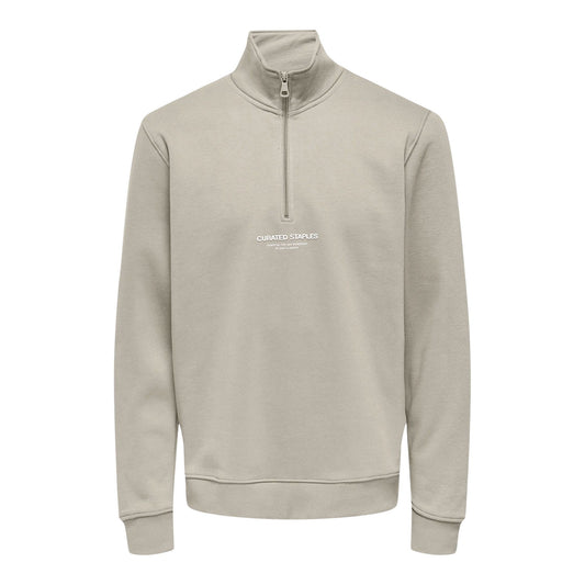 Only & Sons Curated Half Zip Sweater (22030922-SILVERLININ) Men