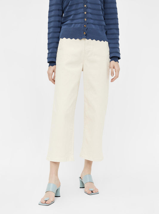 Object Three-Quarter Wide Jeans Marina White (23034672-1820062) Women