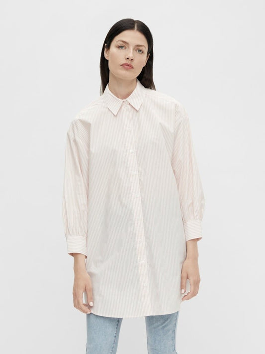 Object Striped Long Shirt Mahin White (23035210-1820083) Women
