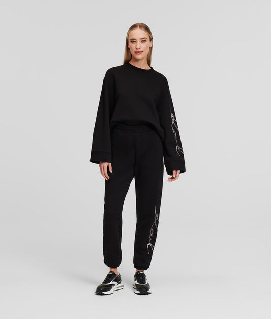 Karl Lagerfeld Karl Rhinestone Sweatpants Black (245W1053999) Women