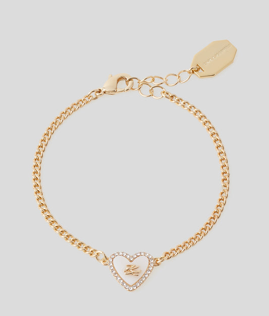Karl Lagerfeld K/Autograph Heart Bracelet Gold (245W3936780) Women