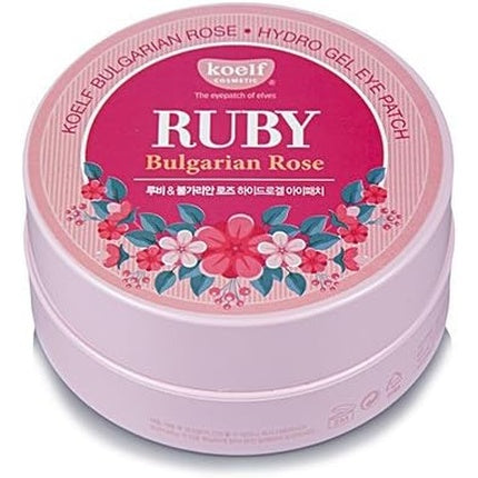 Petitfee Bulgarian Rose Hydro Gel Eye Patch 60 Eye Pads Against Dark Circles