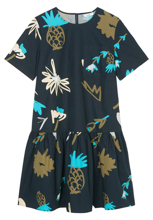 Marc O'Polo DENIM Popeline-Kurzarm-Kleid aus reiner Bio-Baumwolle (OP521C07Y-K11) Women