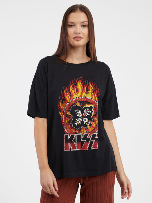 Noisy May Short Sleeve T-Shirt Ida Kiss Black (27026169-3549751) Women