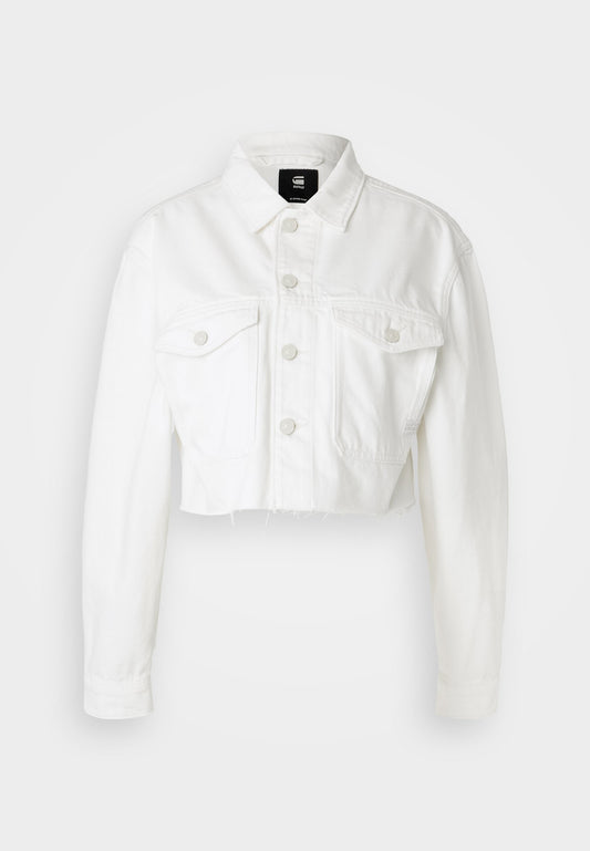 G-STAR CROPPED WANDER JACKET DESTROYED WMN White Denim (GS121G0BX-K11) Women