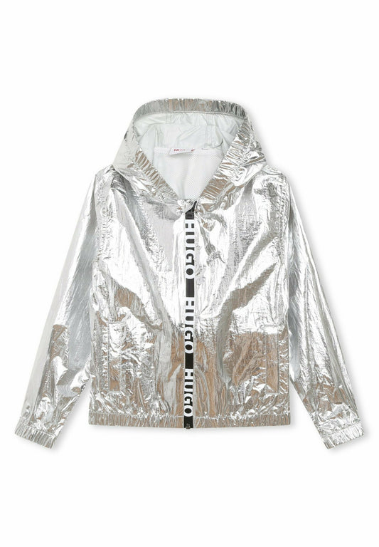 HUGO Kids Hooded windbreaker Silver-Coloured (H8223N000-D11) Men