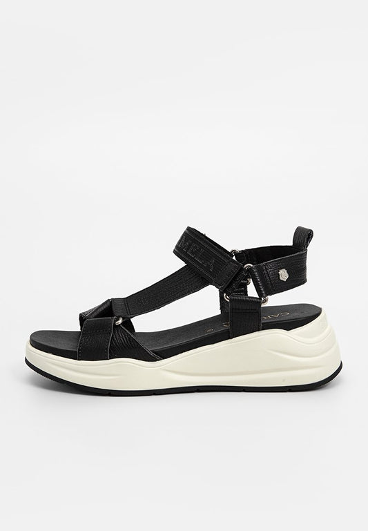 BLACK LEATHER LADIES SANDALS Women