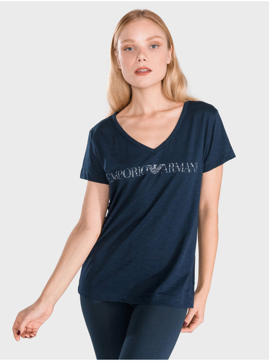 Emporio Armani, T-Shirt, Blue, Women