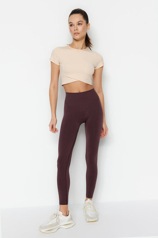 Jerf Vella - Chestnut High Waist Recovery Leggings Chocolate Brown Women