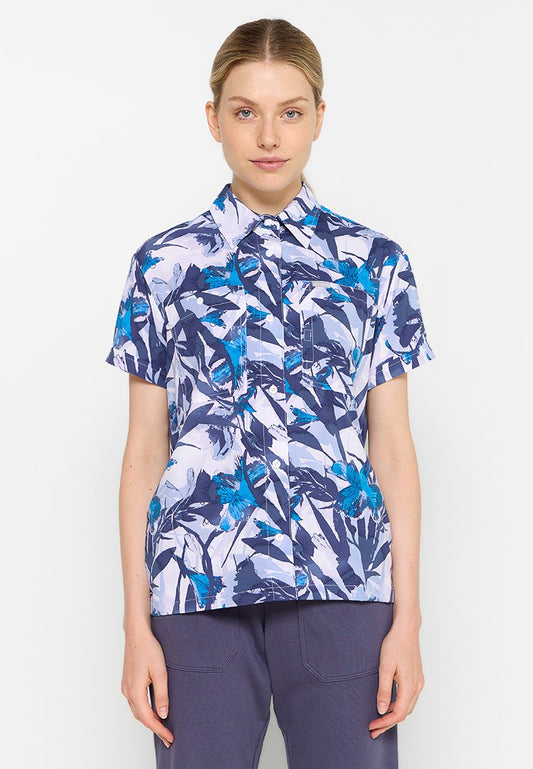 Columbia Silver Ridge Utility™ SS Shirt Blue (ZZO2F0GBK-A01) Women