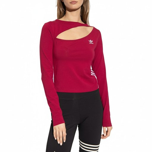 Adidas Originals Cutout Long Sleeve Top Red (II6084-BLUE), Women