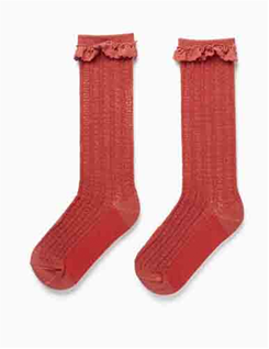Zippy High Socks With Lace Dark Red (31059537015) Kids