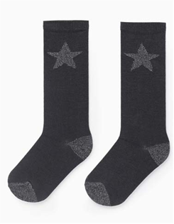 Zippy High Sock Rib Lurex Dark Grey (31069561010) Kids