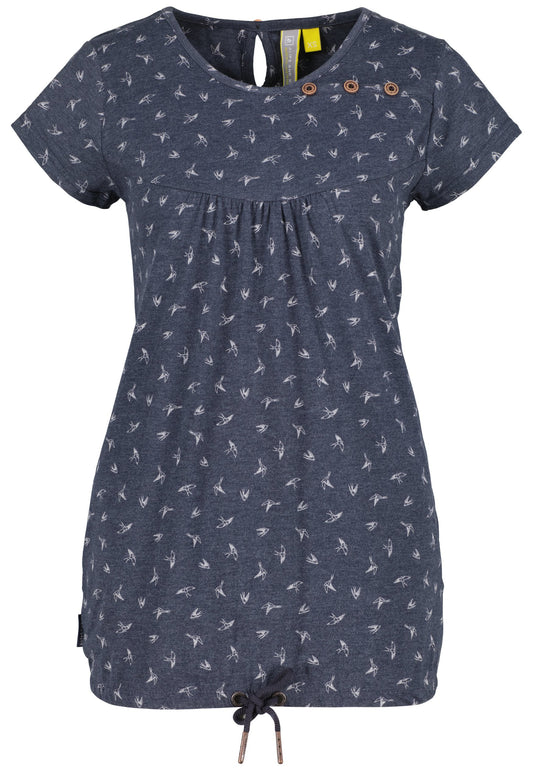 alife & kickin T-Shirt SummerAK Shirt Kordelzug am Saum Rundhals Kurzarm Women