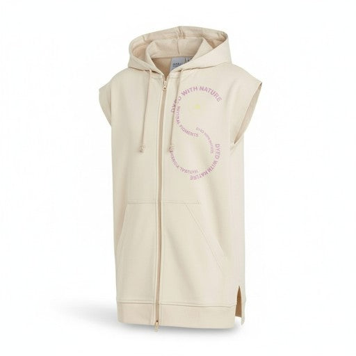 Adidas One With Nature Zip Hooded Vest Beige (IA7717-MULTICOLOUR), Women