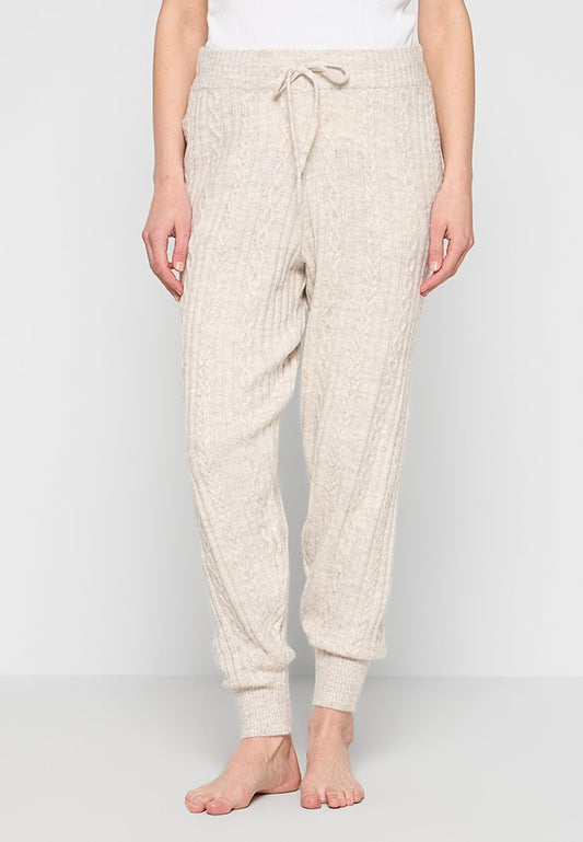 COZY CABLE SWEATER JOGGER WITH POCKETS Women