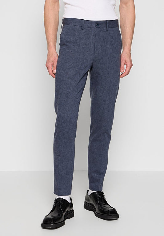 Selected SLHSLIM MYLODAN LINEN TROUSER Dark Blue (ZZO2HTT28-K01) Men