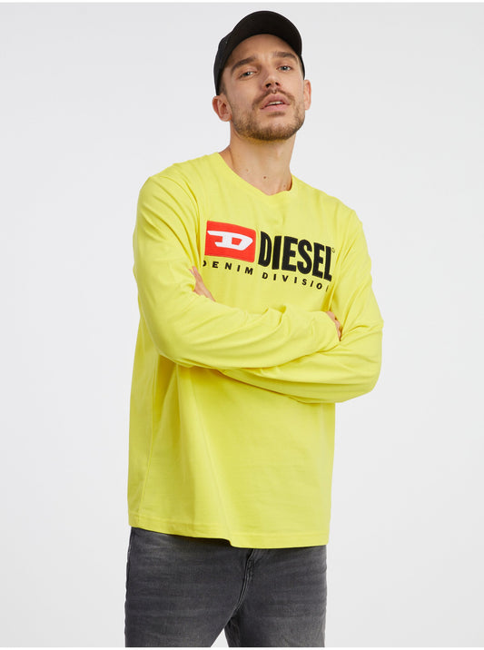Тениска Diesel, Жълта, Мъжка