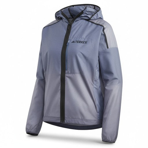 Adidas Terrex Agravic Windbreaker Blue Grey (HT9407-BEIGE), Women