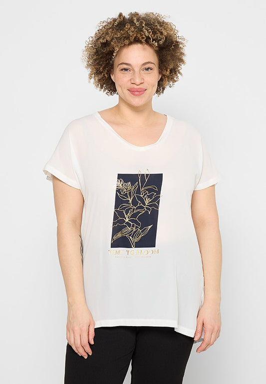 ONLY Carmakoma CARMAZIE LIFE S/S V NECK MIX TEE JRS ZL (ZZO2YMC11) Women